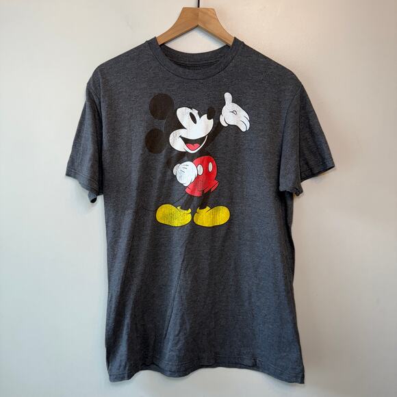 Disney Mickey Mouse Short Sleeve T-shirt Dark Gray Size Large - Picture 1 of 4